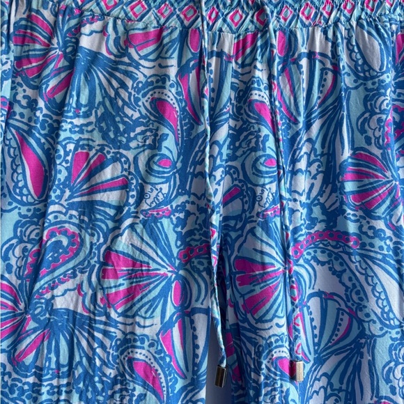 Lilly Pulitzer for Target Palazzo Pants in My Fans Print. Small. Seashell. - Picture 2 of 4
